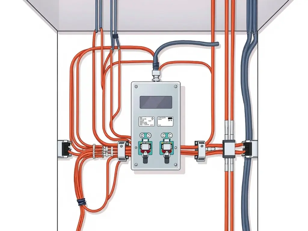 A detailed image of an EPH (Equipotential Bonding) connection in a building's electrical system, illustrating the importance of proper grounding and bonding.